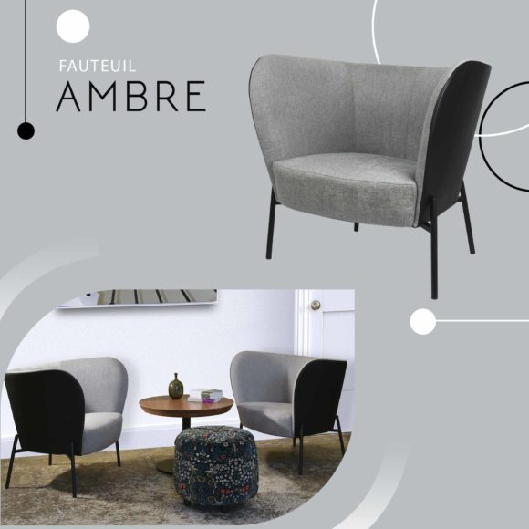Mobilier salon lounge : Fauteuil AMBRE par ligne Vauzelle