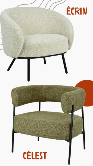 Fauteuils ECRIN et CELEST par LIGNE VAUZELLE